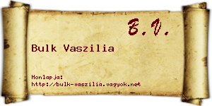 Bulk Vaszilia névjegykártya